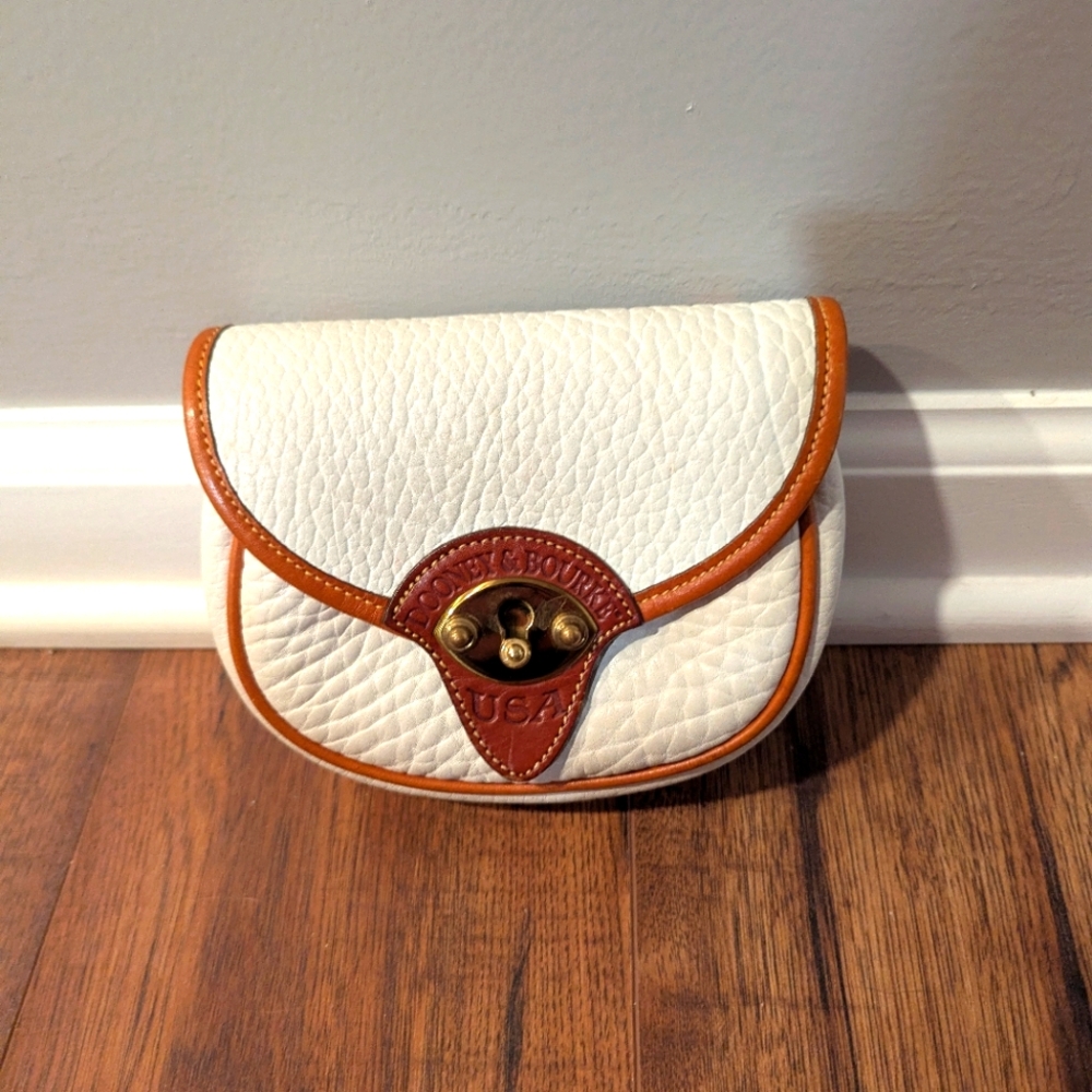 Dooney & Bourke Vintage AWL R74 Bone Cavalry Crossbody Belt Bag